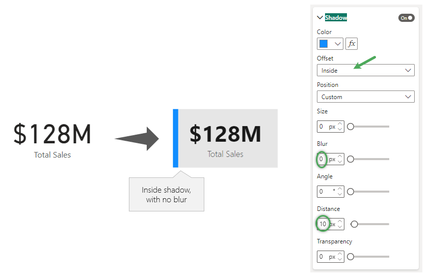 Accent bard on the card visual - Power BI